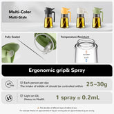 YARRAMTE 2 in 1 Oil Sprayer Bottle Dispenser 16oz/470ml Glass Olive Oil Sprayer Cooking Oil Sprayer Bottle for Kitchen Salad, Grill, BBQ (With Stickers)
